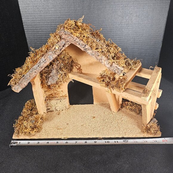 Vintage Fontanini For Roman Inc Wedding Creche Nativity Wood 16 Inch - Picture 10 of 11